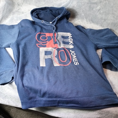 Jack jones navy blue hoodie - navy,